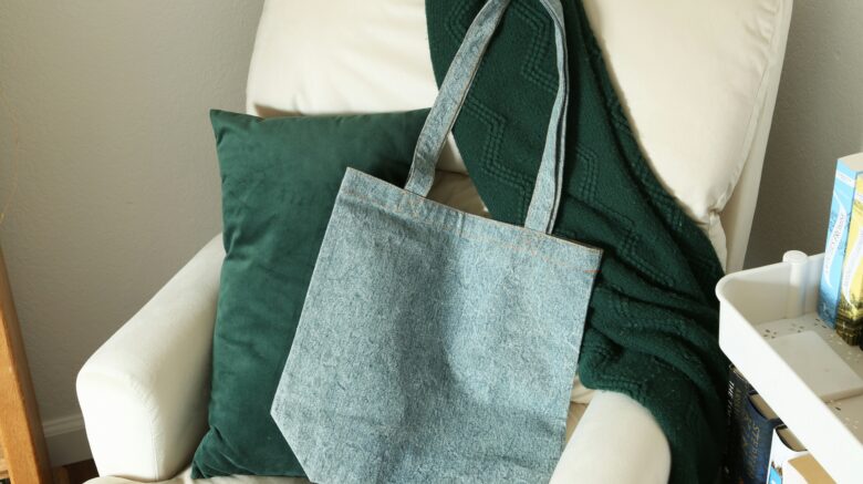 blue cloth bag